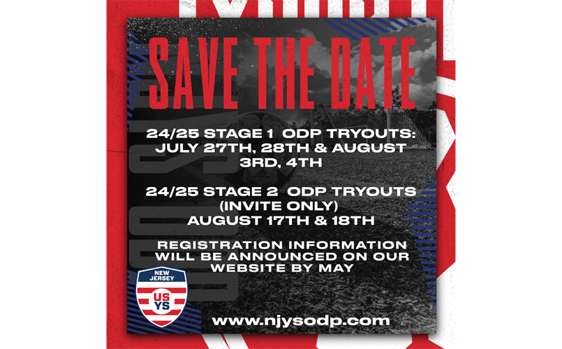 24/25 NJ ODP Tryouts save the date